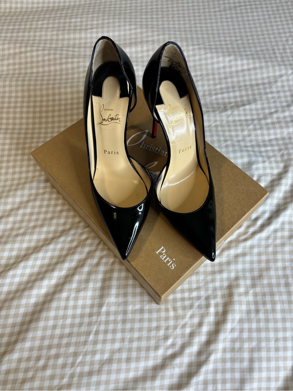 Christian Louboutin Iriza Patent Pumps Women 100 SIZE 38